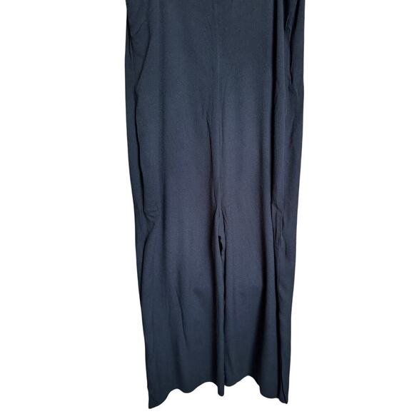 Reformation Gilda Jumpsuit Cropped Wide Leg Flowy V Neck Black Size Medium - Picture 9 of 13